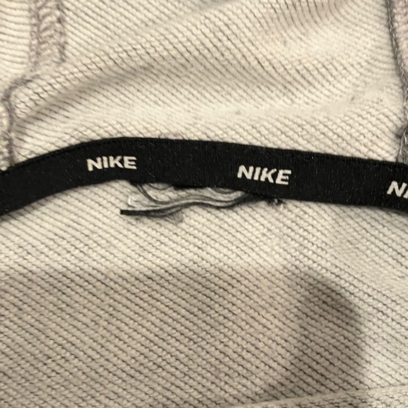 Nike Dri-FIT Hoodie Youth Size 7 Gray Just Do It White Logo - Picture 5 of 10
